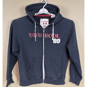 Vintage Triple Five Soul Full Zip Heavy Weight Hoodie M Black Red "555 SOUL 89"